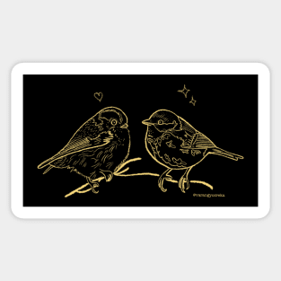 Great tit- birds in love Sticker